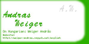 andras weiger business card